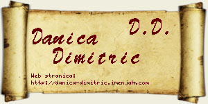 Danica Dimitrić vizit kartica